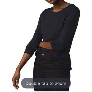 Prana Women’s Foundation Long Sleeve, Sz Small, Black